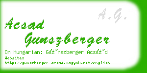 acsad gunszberger business card